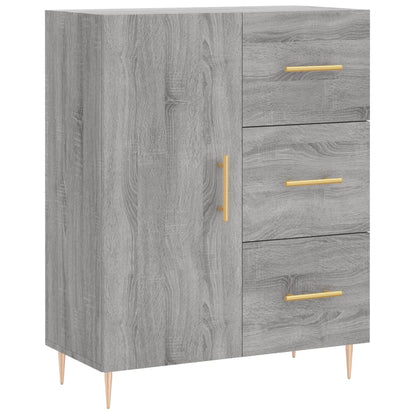 Skříň Highboard Šedá Sonoma 69,5 X 34 X 180 Cm Kompozitní Dřevo