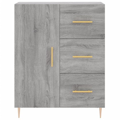 Skříň Highboard Šedá Sonoma 69,5 X 34 X 180 Cm Kompozitní Dřevo