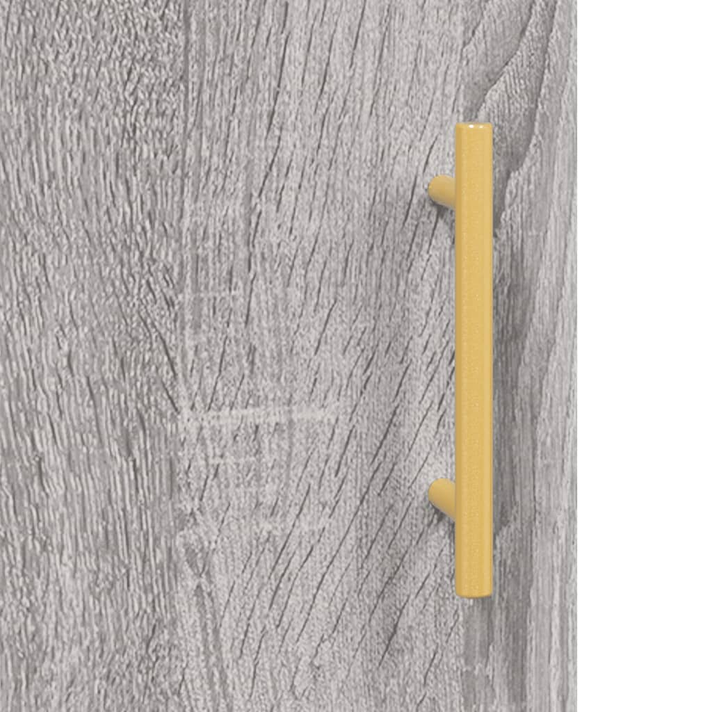 Skříň Highboard Šedá Sonoma 69,5 X 34 X 180 Cm Kompozitní Dřevo