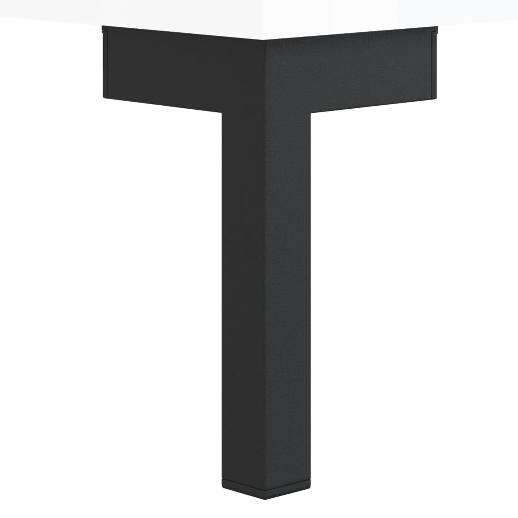 Skříň Highboard Lesklá Bílá 69,5 X 34 X 180 Cm Kompozitní Dřevo