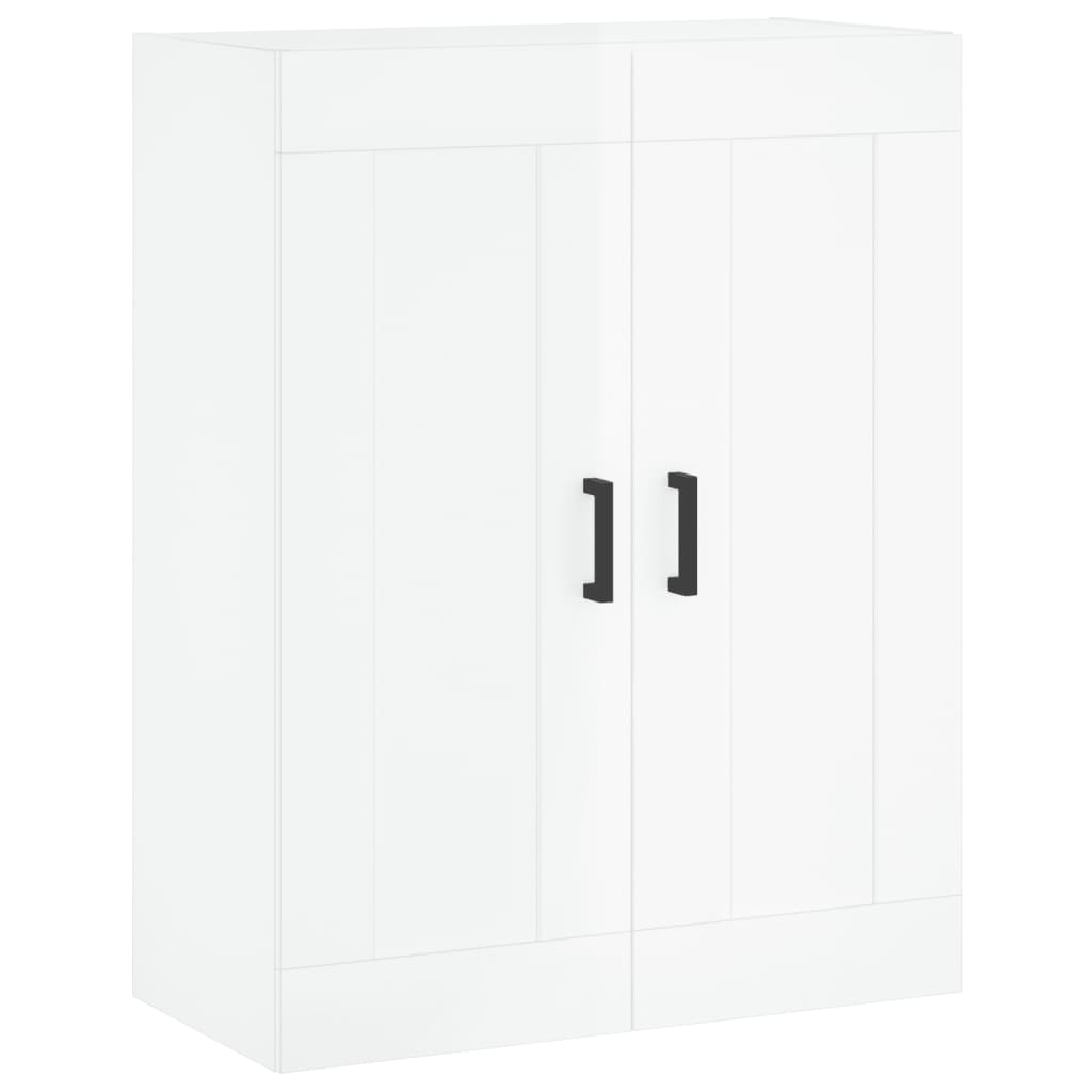 Skříň Highboard Lesklá Bílá 69,5 X 34 X 180 Cm Kompozitní Dřevo