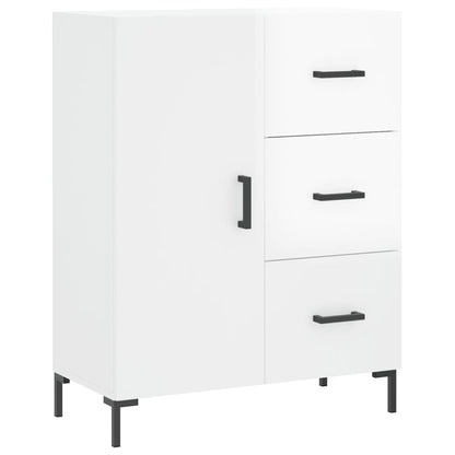 Skříň Highboard Lesklá Bílá 69,5 X 34 X 180 Cm Kompozitní Dřevo
