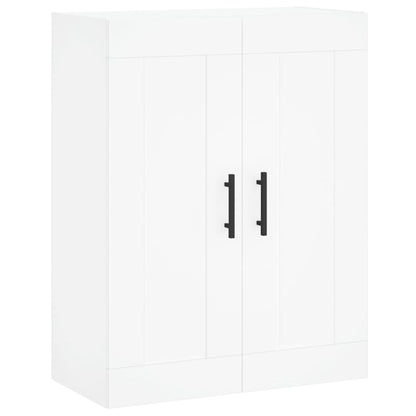 Skříň Highboard Bílá 69,5 X 34 X 180 Cm Kompozitní Dřevo