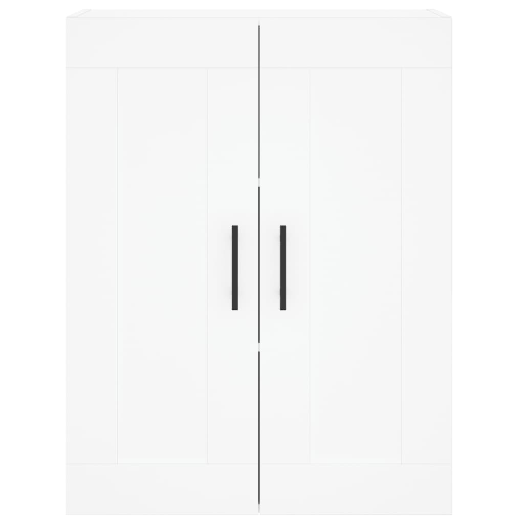 Skříň Highboard Bílá 69,5 X 34 X 180 Cm Kompozitní Dřevo