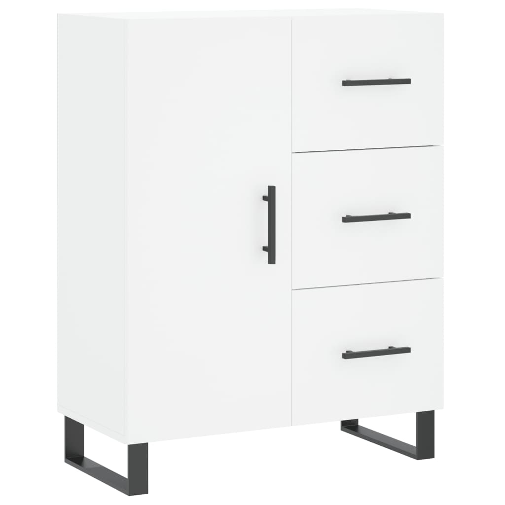 Skříň Highboard Bílá 69,5 X 34 X 180 Cm Kompozitní Dřevo