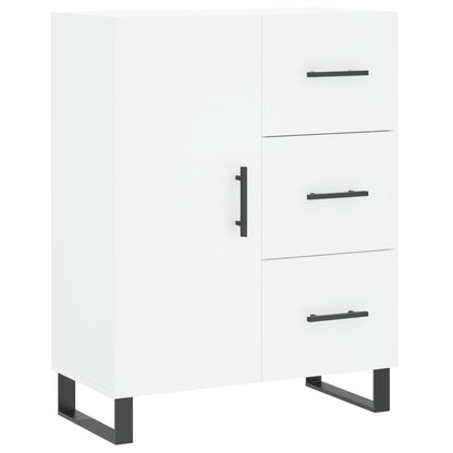 Skříň Highboard Bílá 69,5 X 34 X 180 Cm Kompozitní Dřevo