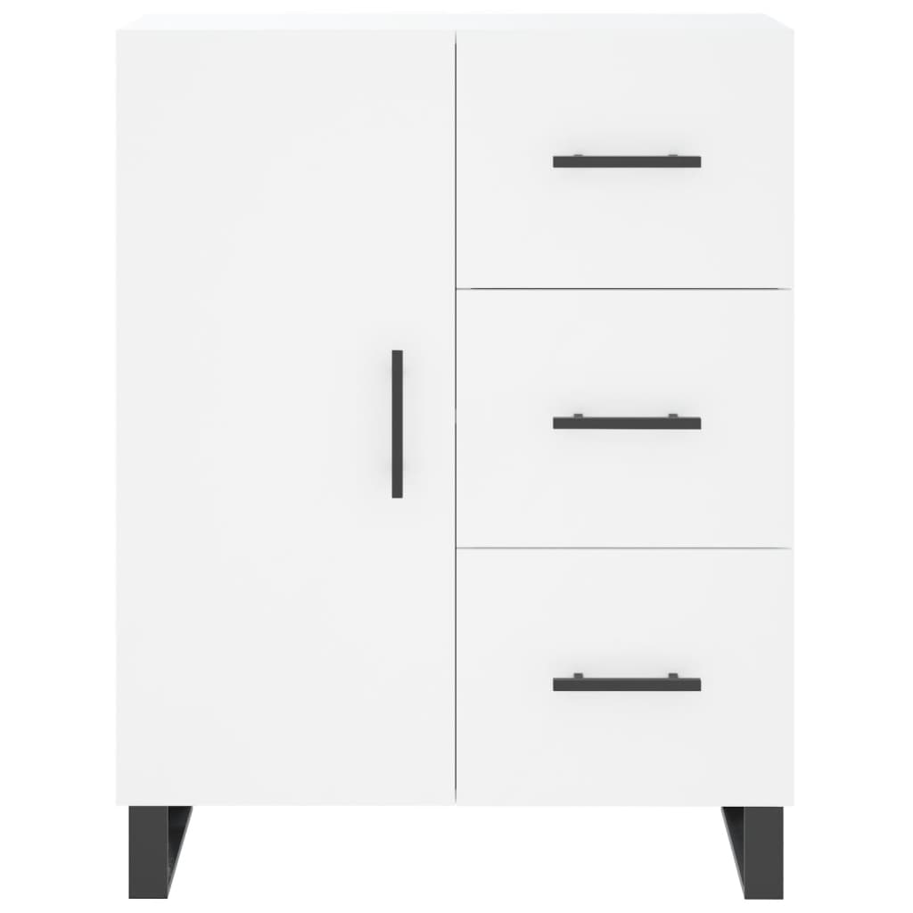 Skříň Highboard Bílá 69,5 X 34 X 180 Cm Kompozitní Dřevo