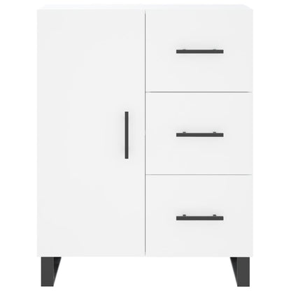 Skříň Highboard Bílá 69,5 X 34 X 180 Cm Kompozitní Dřevo