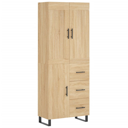 Skříň Highboard Dub Sonoma 69,5 X 34 X 180 Cm Kompozitní Dřevo