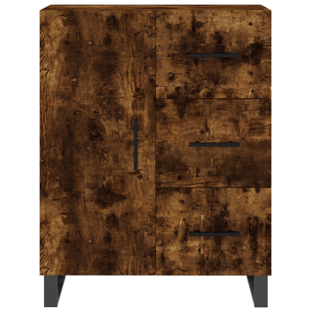 Skříň Highboard Kouřový Dub 69,5 X 34 X 180 Cm Kompozitní Dřevo