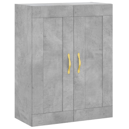 Skříň Highboard Betonově Šedá 69,5X34X180 Cm Kompozitní Dřevo