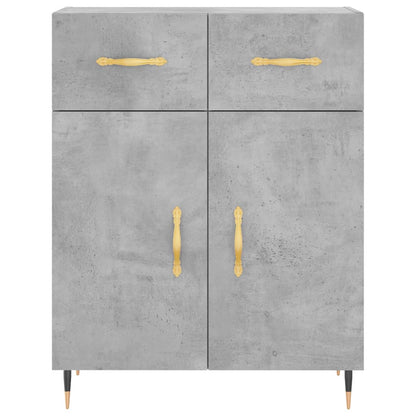 Skříň Highboard Betonově Šedá 69,5X34X180 Cm Kompozitní Dřevo