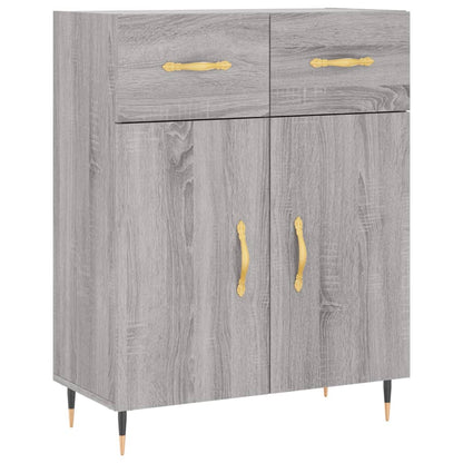 Skříň Highboard Šedá Sonoma 69,5 X 34 X 180 Cm Kompozitní Dřevo