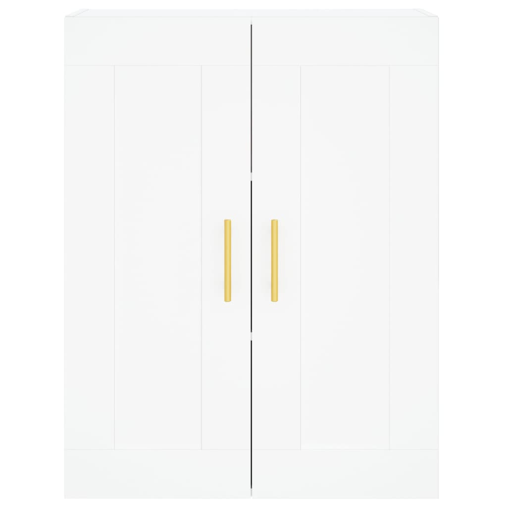 Skříň Highboard Bílá 69,5 X 34 X 180 Cm Kompozitní Dřevo