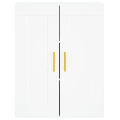 Skříň Highboard Bílá 69,5 X 34 X 180 Cm Kompozitní Dřevo