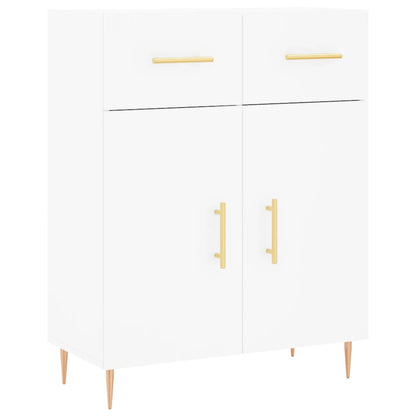 Skříň Highboard Bílá 69,5 X 34 X 180 Cm Kompozitní Dřevo