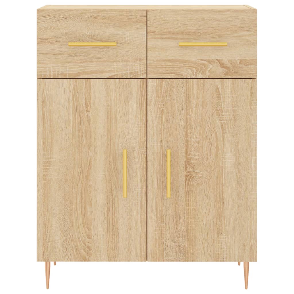 Skříň Highboard Dub Sonoma 69,5 X 34 X 180 Cm Kompozitní Dřevo