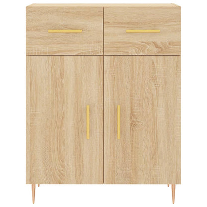 Skříň Highboard Dub Sonoma 69,5 X 34 X 180 Cm Kompozitní Dřevo