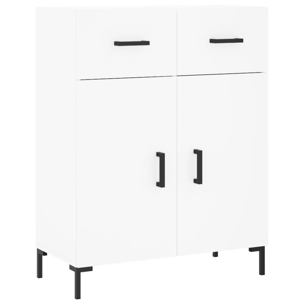 Skříň Highboard Bílá 69,5 X 34 X 180 Cm Kompozitní Dřevo