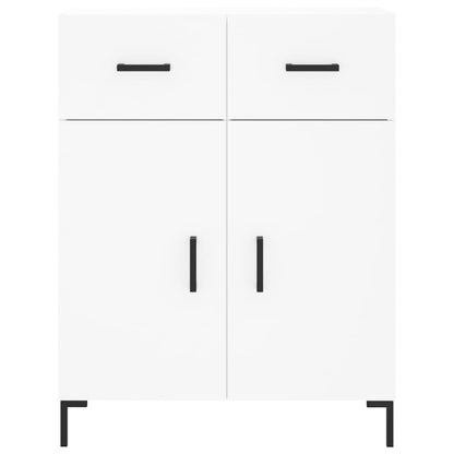 Skříň Highboard Bílá 69,5 X 34 X 180 Cm Kompozitní Dřevo