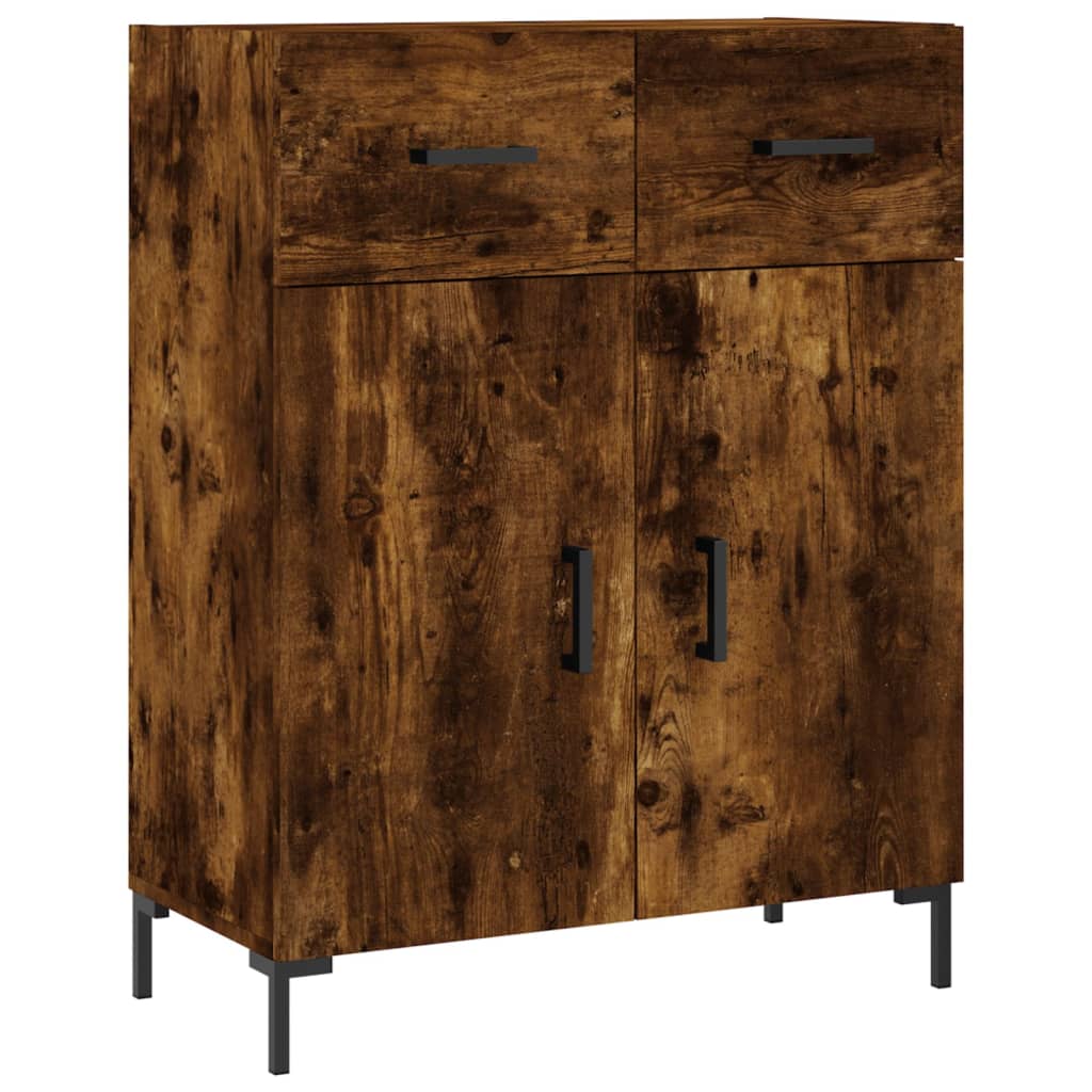Skříň Highboard Kouřový Dub 69,5 X 34 X 180 Cm Kompozitní Dřevo