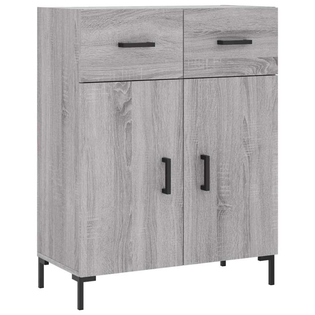 Skříň Highboard Šedá Sonoma 69,5 X 34 X 180 Cm Kompozitní Dřevo