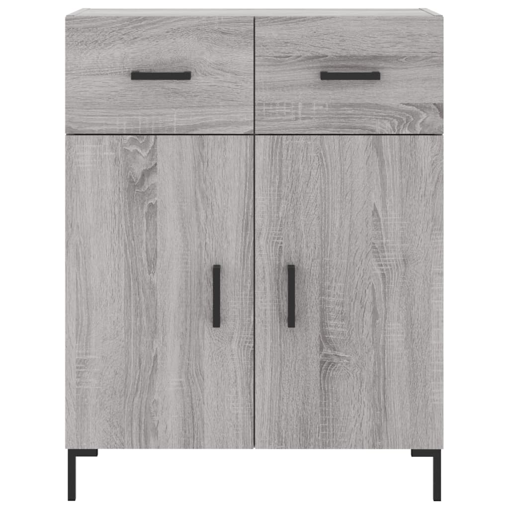 Skříň Highboard Šedá Sonoma 69,5 X 34 X 180 Cm Kompozitní Dřevo