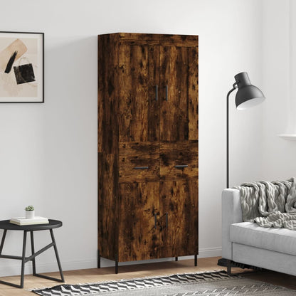 Skříň Highboard Betonově Šedá 69,5X34X180 Cm Kompozitní Dřevo