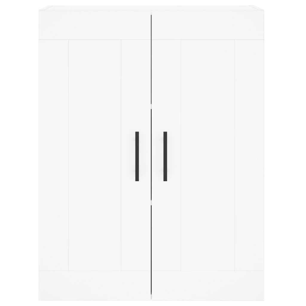 Skříň Highboard Bílá 69,5 X 34 X 180 Cm Kompozitní Dřevo