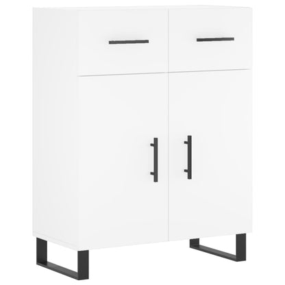 Skříň Highboard Bílá 69,5 X 34 X 180 Cm Kompozitní Dřevo