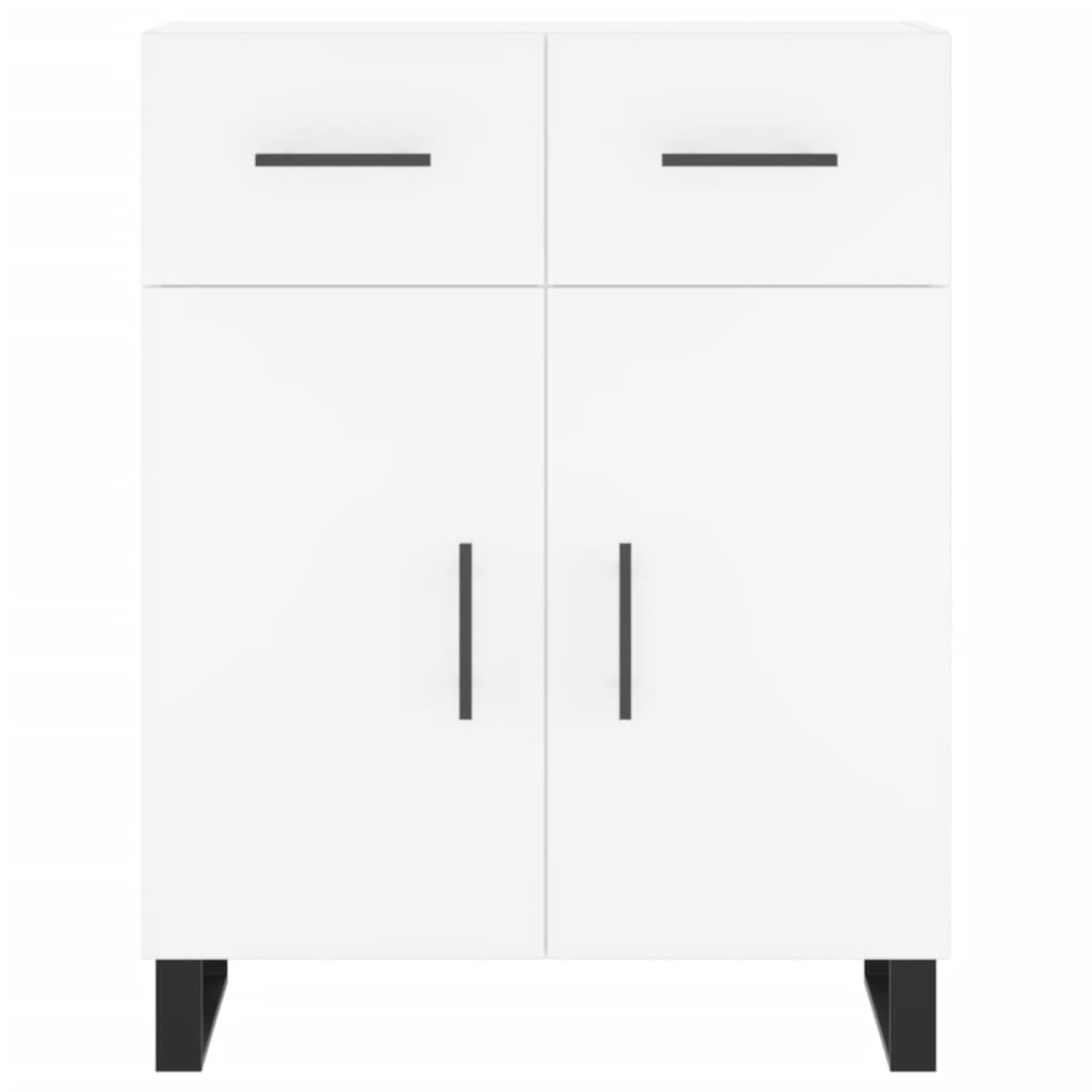 Skříň Highboard Bílá 69,5 X 34 X 180 Cm Kompozitní Dřevo