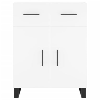 Skříň Highboard Bílá 69,5 X 34 X 180 Cm Kompozitní Dřevo