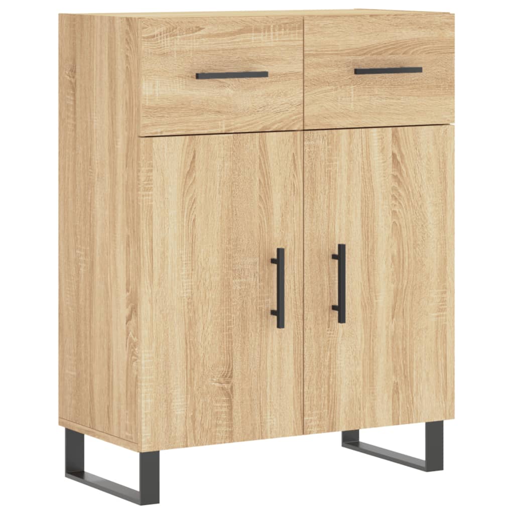 Skříň Highboard Dub Sonoma 69,5 X 34 X 180 Cm Kompozitní Dřevo