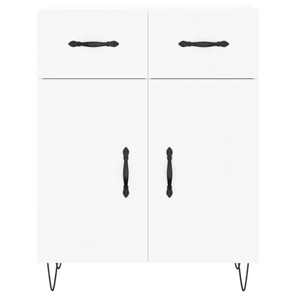Skříň Highboard Bílá 69,5 X 34 X 180 Cm Kompozitní Dřevo