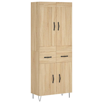 Skříň Highboard Dub Sonoma 69,5 X 34 X 180 Cm Kompozitní Dřevo