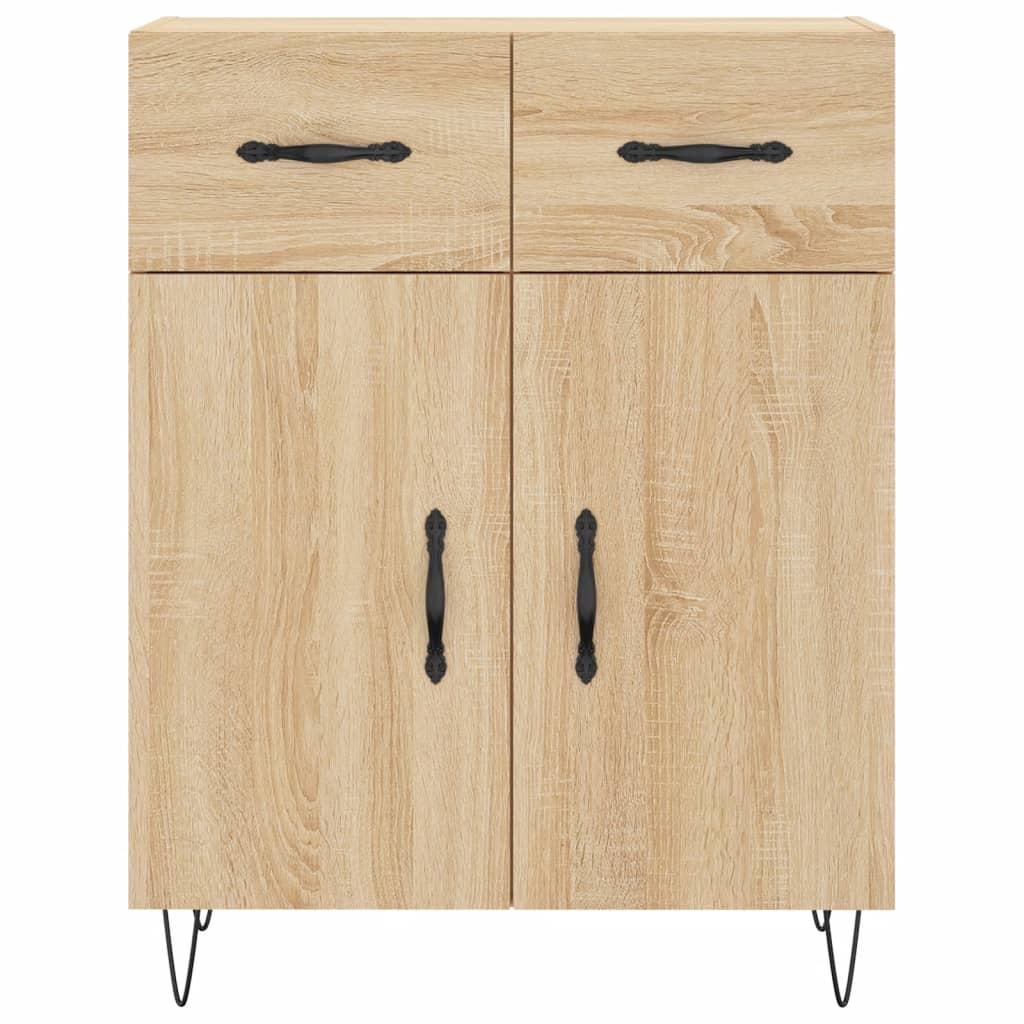 Skříň Highboard Dub Sonoma 69,5 X 34 X 180 Cm Kompozitní Dřevo