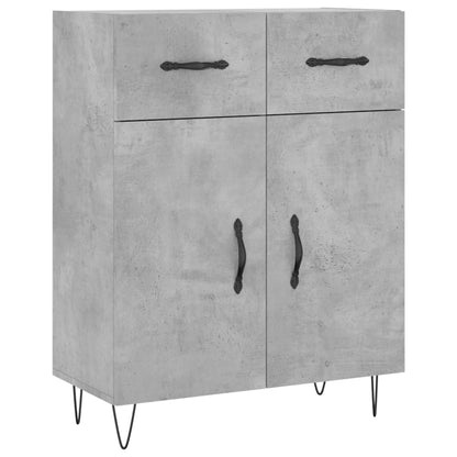 Skříň Highboard Betonově Šedá 69,5X34X180 Cm Kompozitní Dřevo