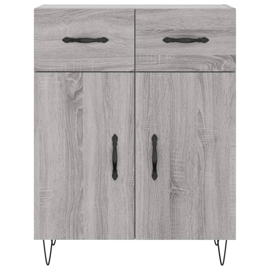 Skříň Highboard Šedá Sonoma 69,5 X 34 X 180 Cm Kompozitní Dřevo