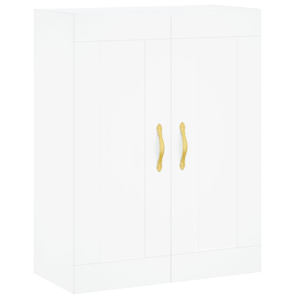 Skříň Highboard Bílá 69,5 X 34 X 180 Cm Kompozitní Dřevo