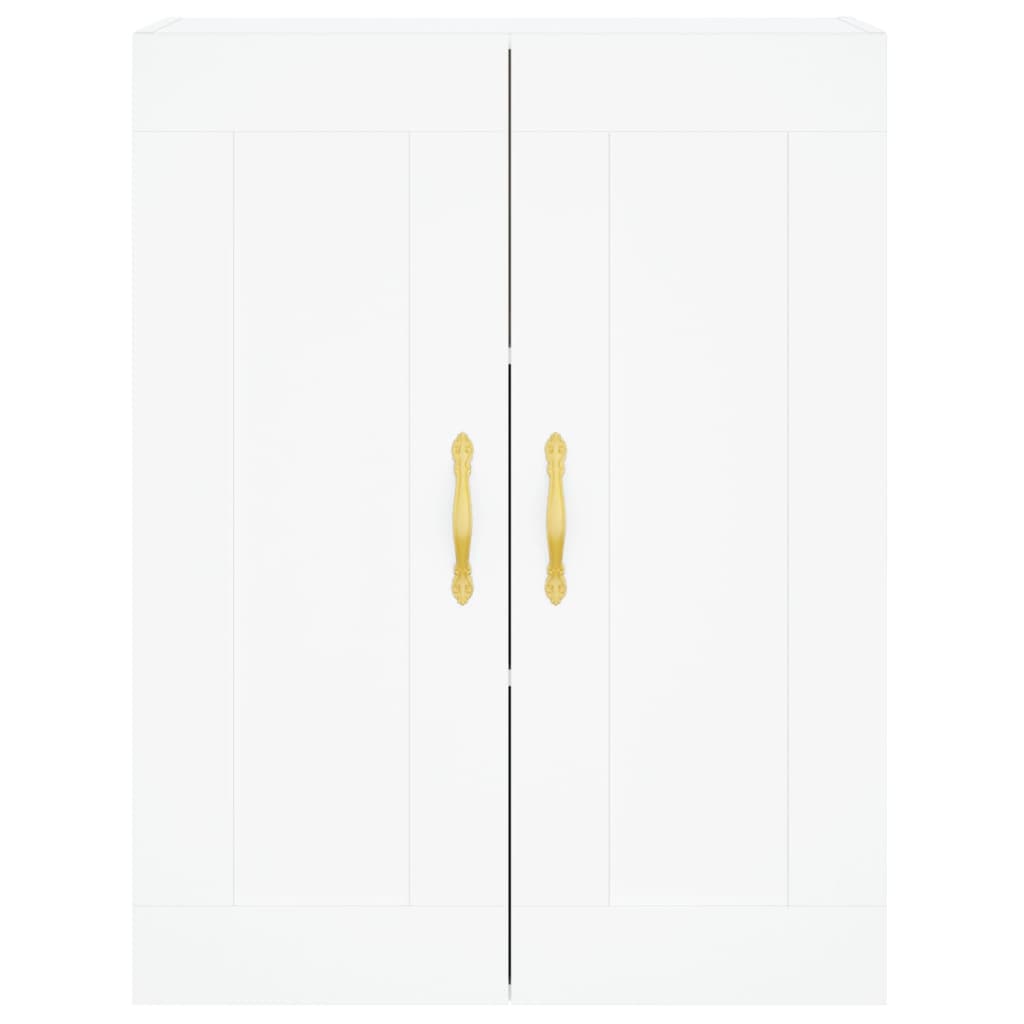 Skříň Highboard Bílá 69,5 X 34 X 180 Cm Kompozitní Dřevo