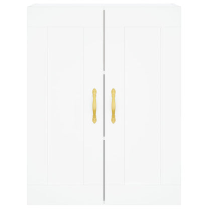 Skříň Highboard Bílá 69,5 X 34 X 180 Cm Kompozitní Dřevo