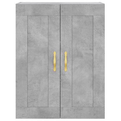 Skříň Highboard Betonově Šedá 69,5X34X180 Cm Kompozitní Dřevo