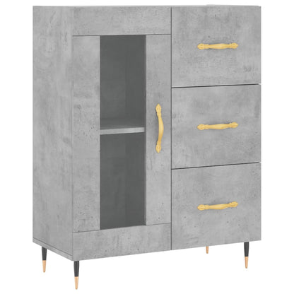 Skříň Highboard Betonově Šedá 69,5X34X180 Cm Kompozitní Dřevo