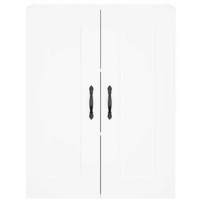 Skříň Highboard Bílá 69,5 X 34 X 180 Cm Kompozitní Dřevo