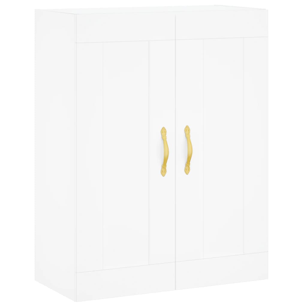 Skříň Highboard Bílá 69,5 X 34 X 180 Cm Kompozitní Dřevo