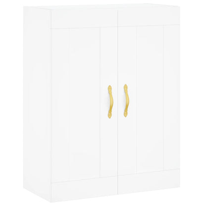 Skříň Highboard Bílá 69,5 X 34 X 180 Cm Kompozitní Dřevo