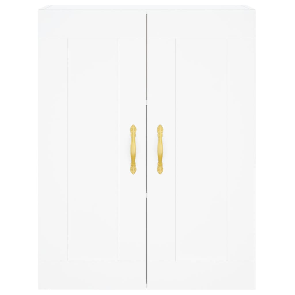 Skříň Highboard Bílá 69,5 X 34 X 180 Cm Kompozitní Dřevo