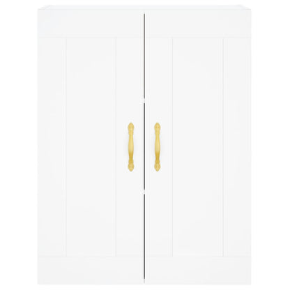 Skříň Highboard Bílá 69,5 X 34 X 180 Cm Kompozitní Dřevo