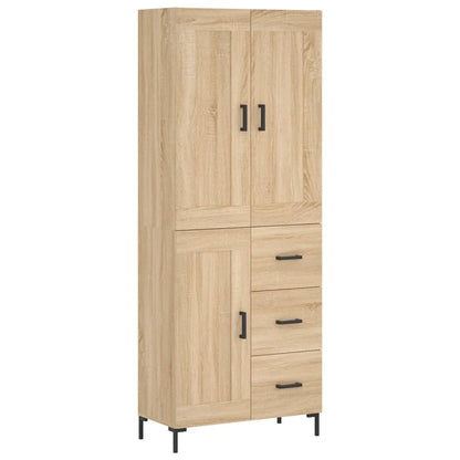 Skříň Highboard Dub Sonoma 69,5 X 34 X 180 Cm Kompozitní Dřevo