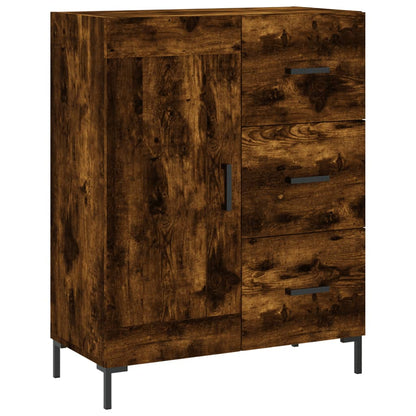 Skříň Highboard Kouřový Dub 69,5 X 34 X 180 Cm Kompozitní Dřevo